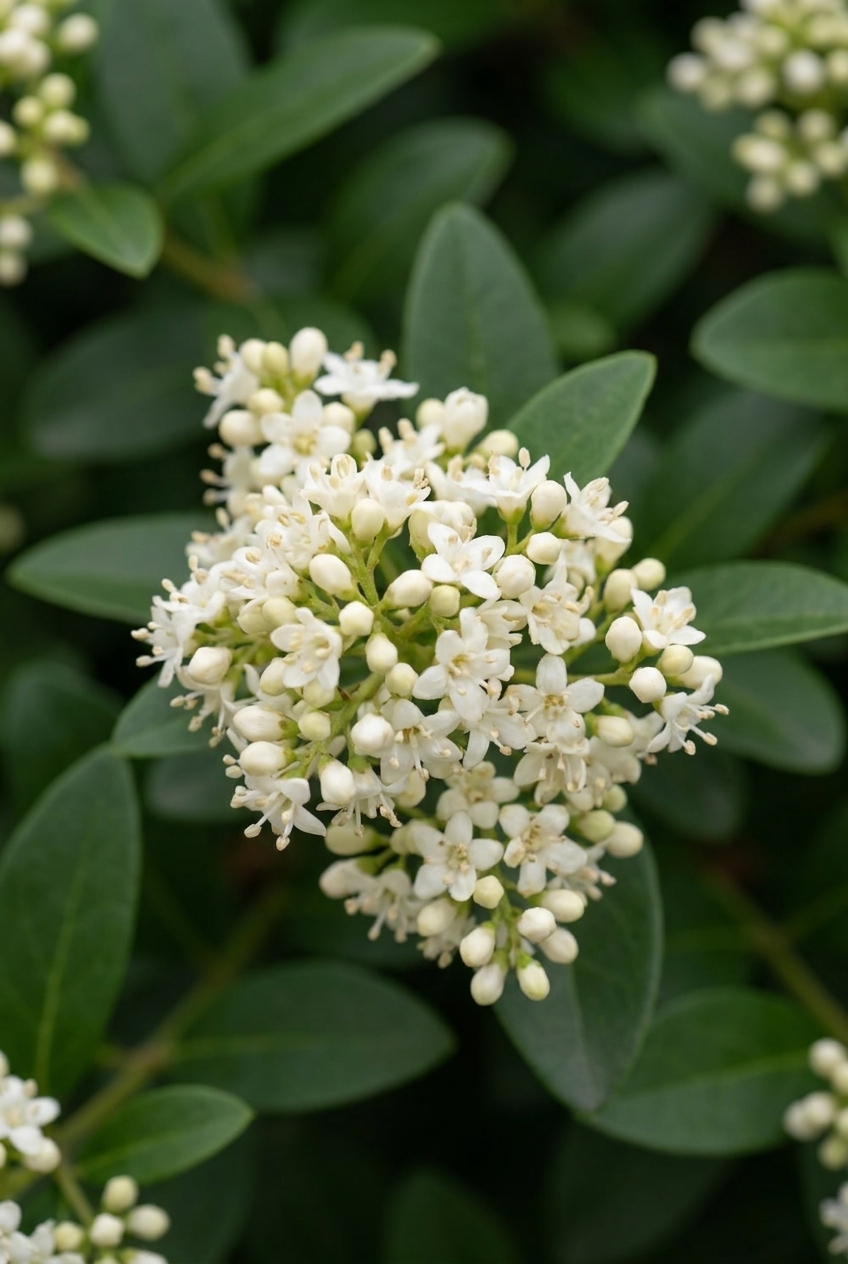 Schwarzgrüner Liguster 'Atrovirens'; Gemeiner Liguster; Gewöhnliche Liguster; Zaunriegel